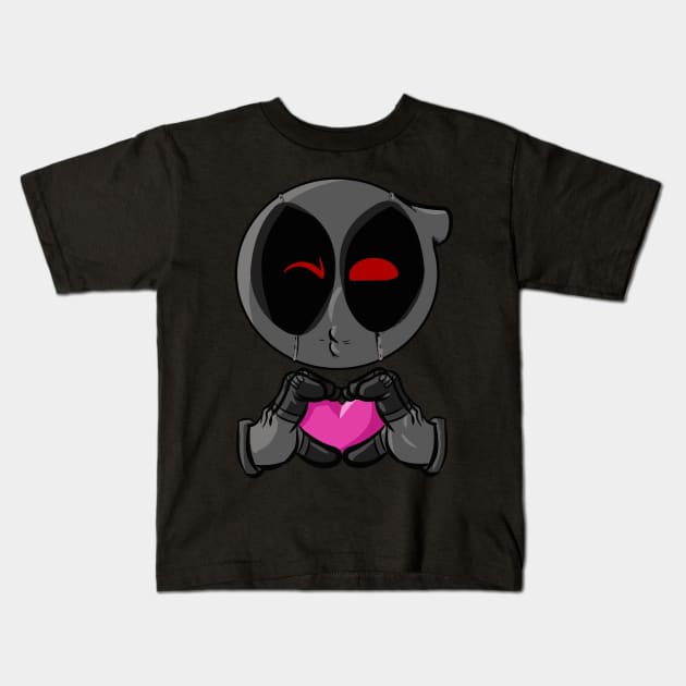 X-Force DP heart Emoji Kids T-Shirt by richardsimpsonart